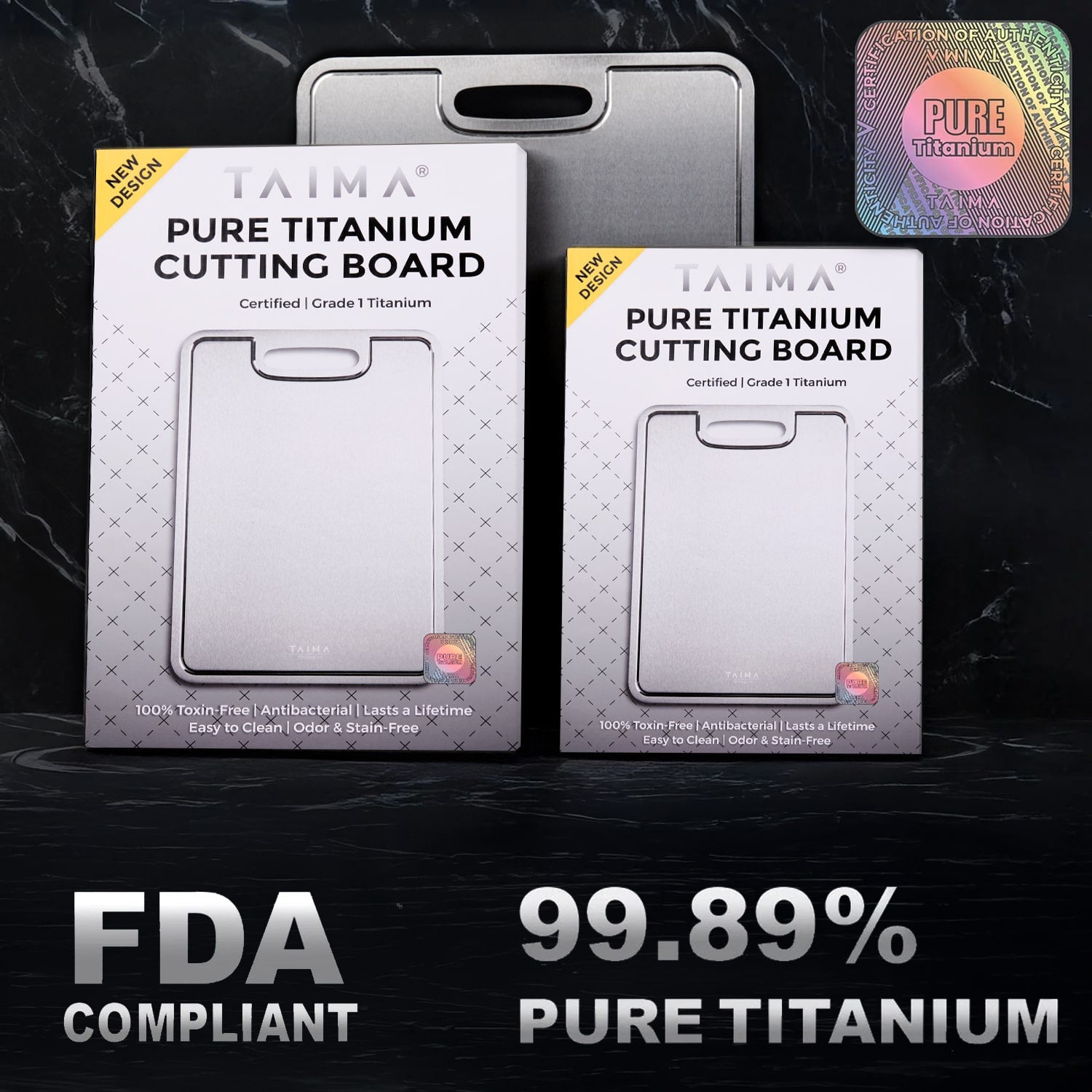 5. The Only Original Pure Titanium Cutting Board (LAB CERTIFIED)