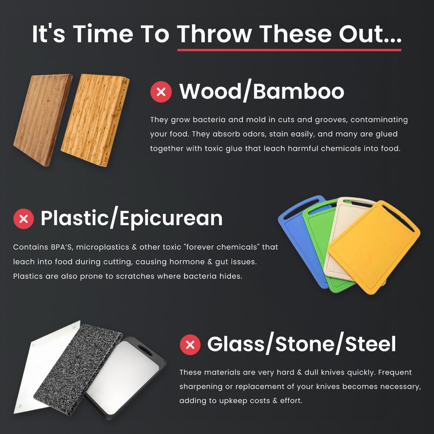 Original Taima™ 100% Pure Titanium Cutting Board + Mat + 5 Exclusive Guides