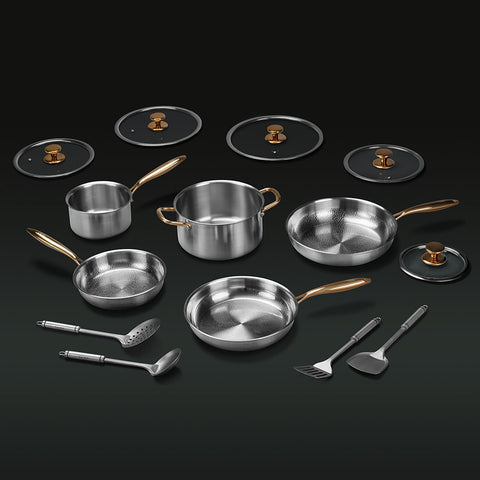 <p>Complete Classic Titanium Cookware Set <strong>(14 Piece)</strong></p>