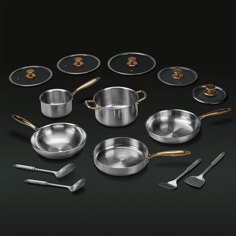 <p>Complete Signature Titanium Cookware Set <strong>(14 Piece)</strong></p>