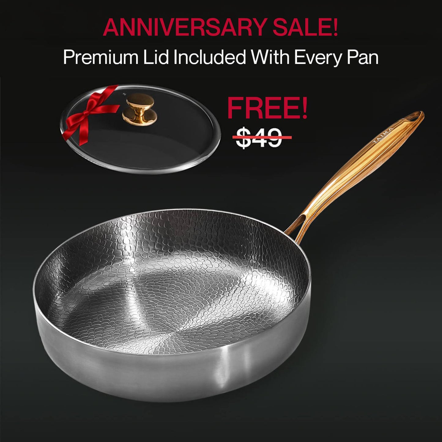 Pure Titanium Deep Pan Pro