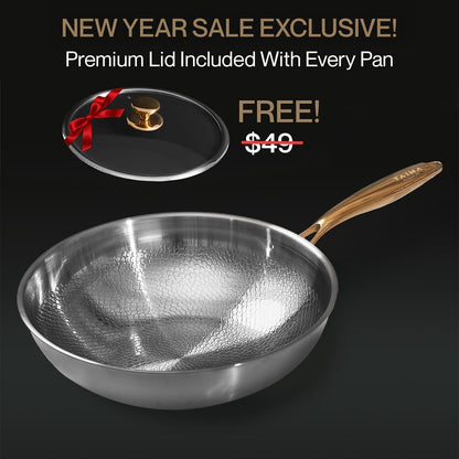 TAIMA Certified Pure Titanium Wok Pan Pro