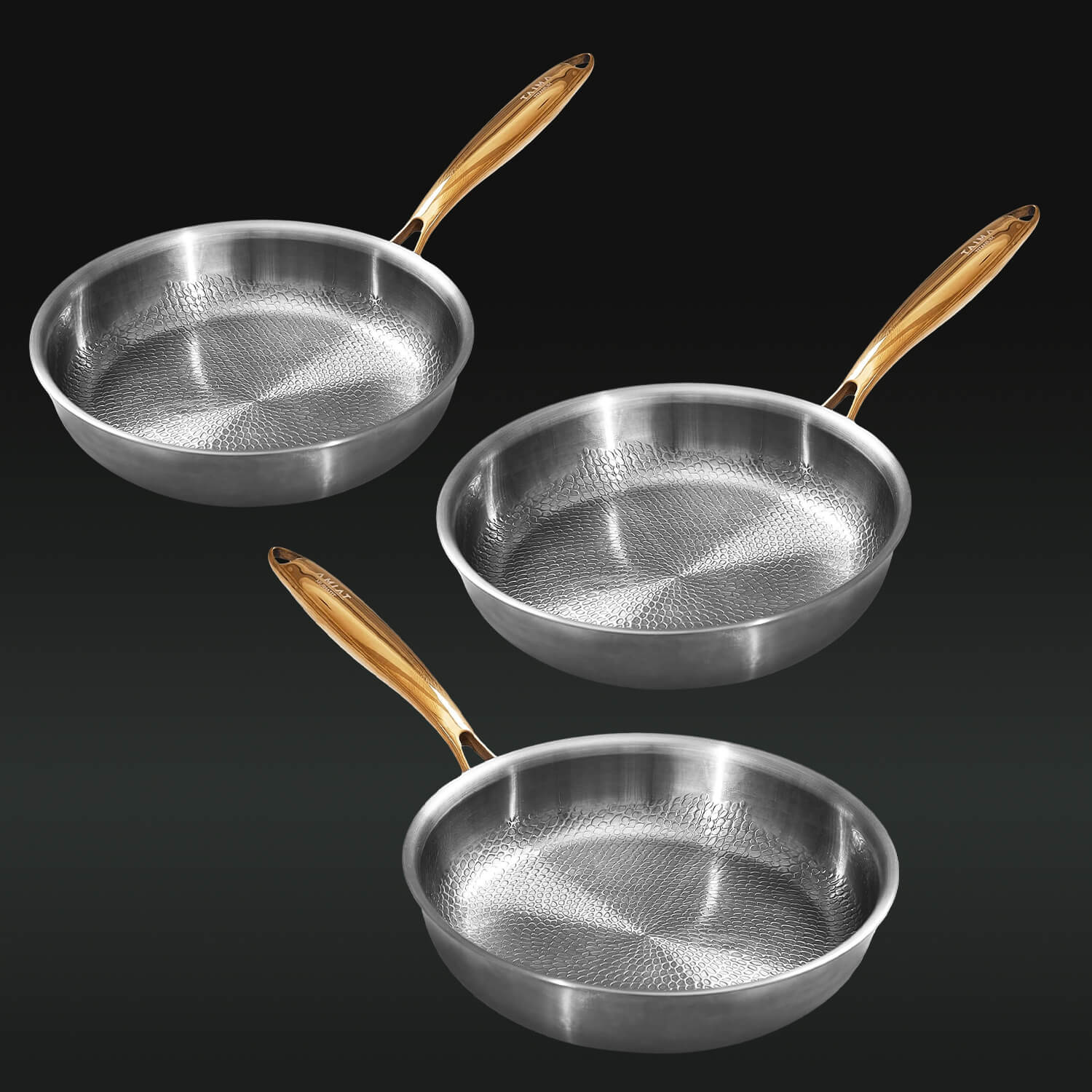 Titanium Nutri Pan Pro Set of Three Pans