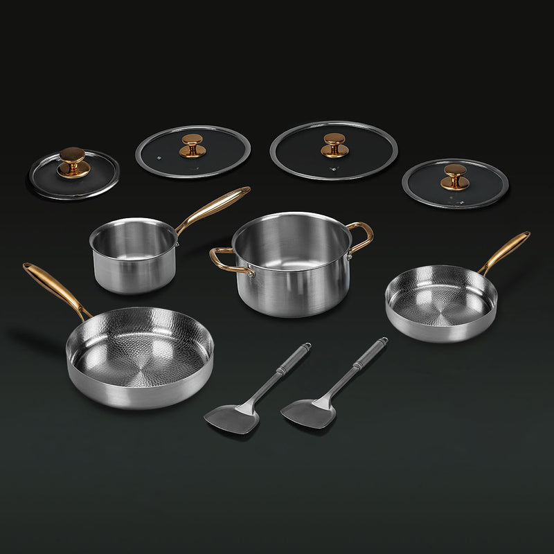 Pure Titanium Deep Pan Set (10-piece)