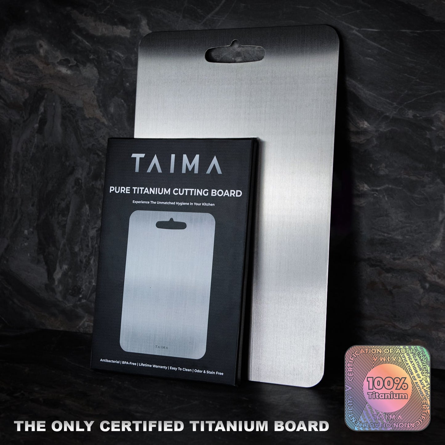 Original Taima™ Pure Titanium Cutting Board (Certified 100% Titanium)