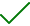 A simple green checkmark icon on a plain white background.