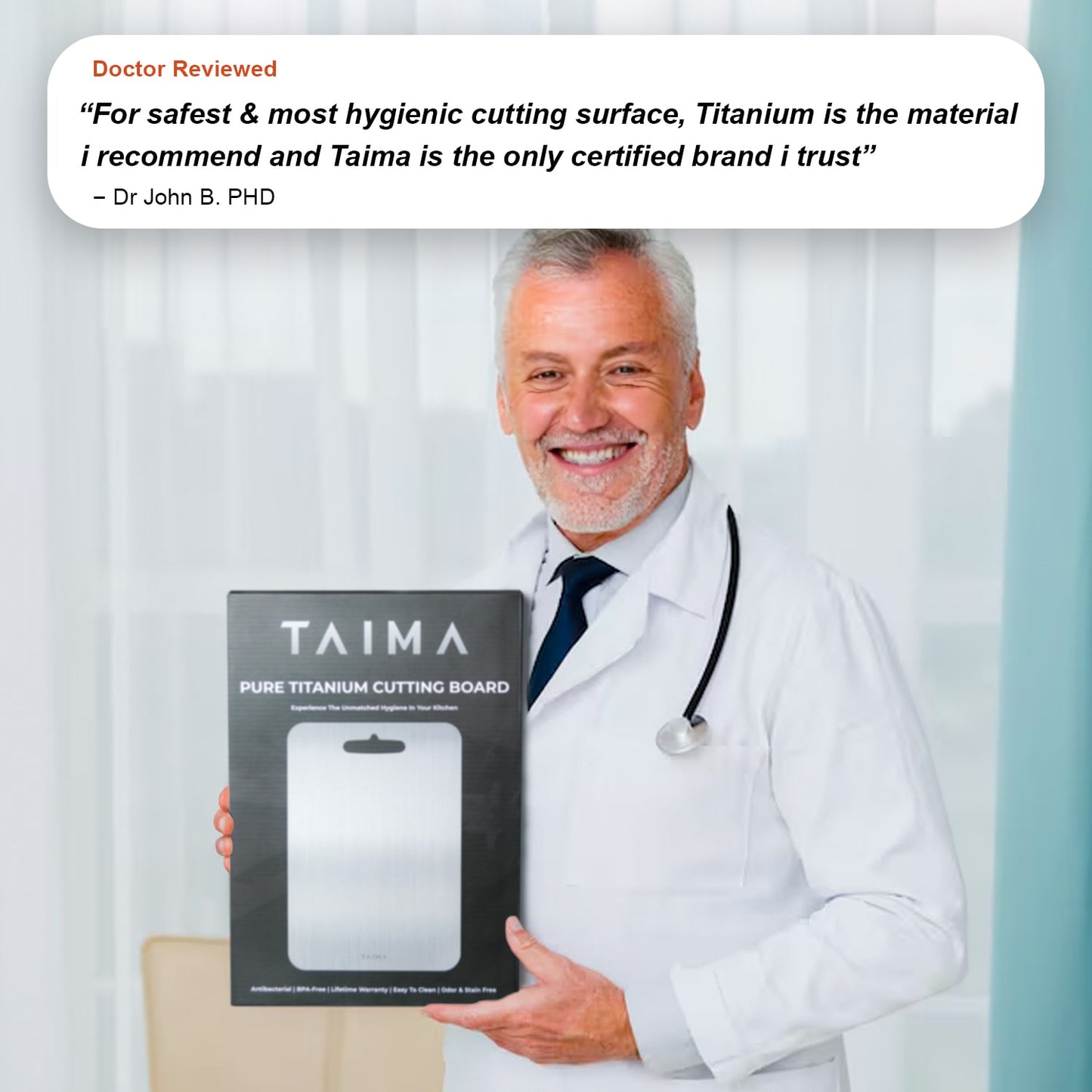 Original Taima™ Pure Titanium Cutting Board (Certified 100% Titanium)