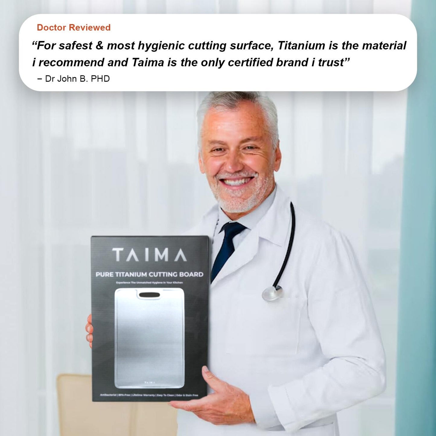 Certified Taima™ Pure Titanium Cutting Board - V2 Updated Design