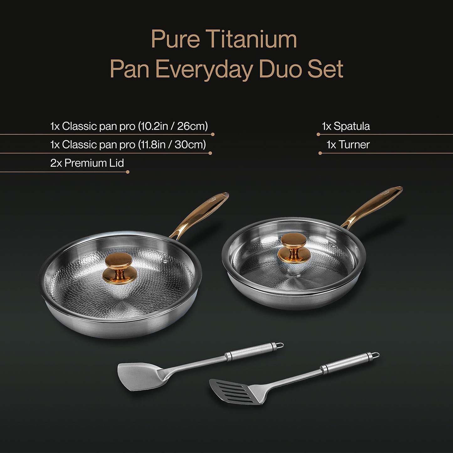 Pure Titanium Pan Everyday Duo Set (6 Piece) - Special Offer