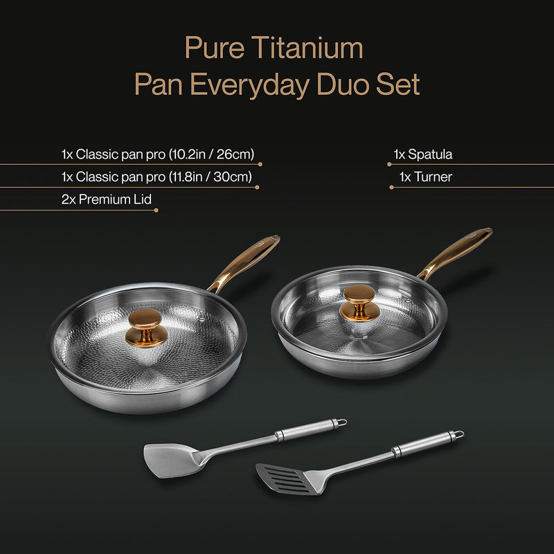 Pure Titanium Pan Everyday Duo Set (6 Piece)