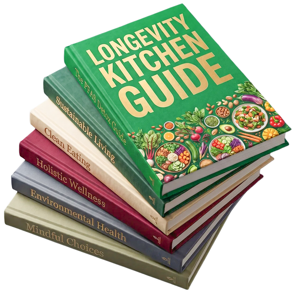 Stack of health and wellness books with colorful covers on a white background
