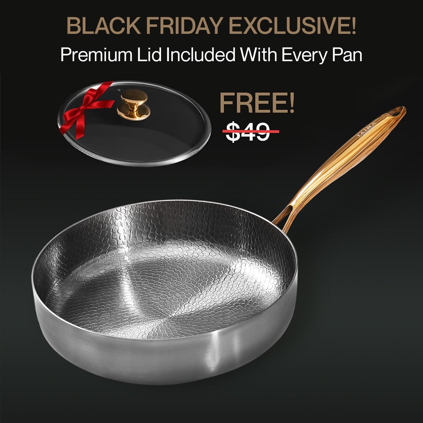 Pure Titanium Deep Pan Pro