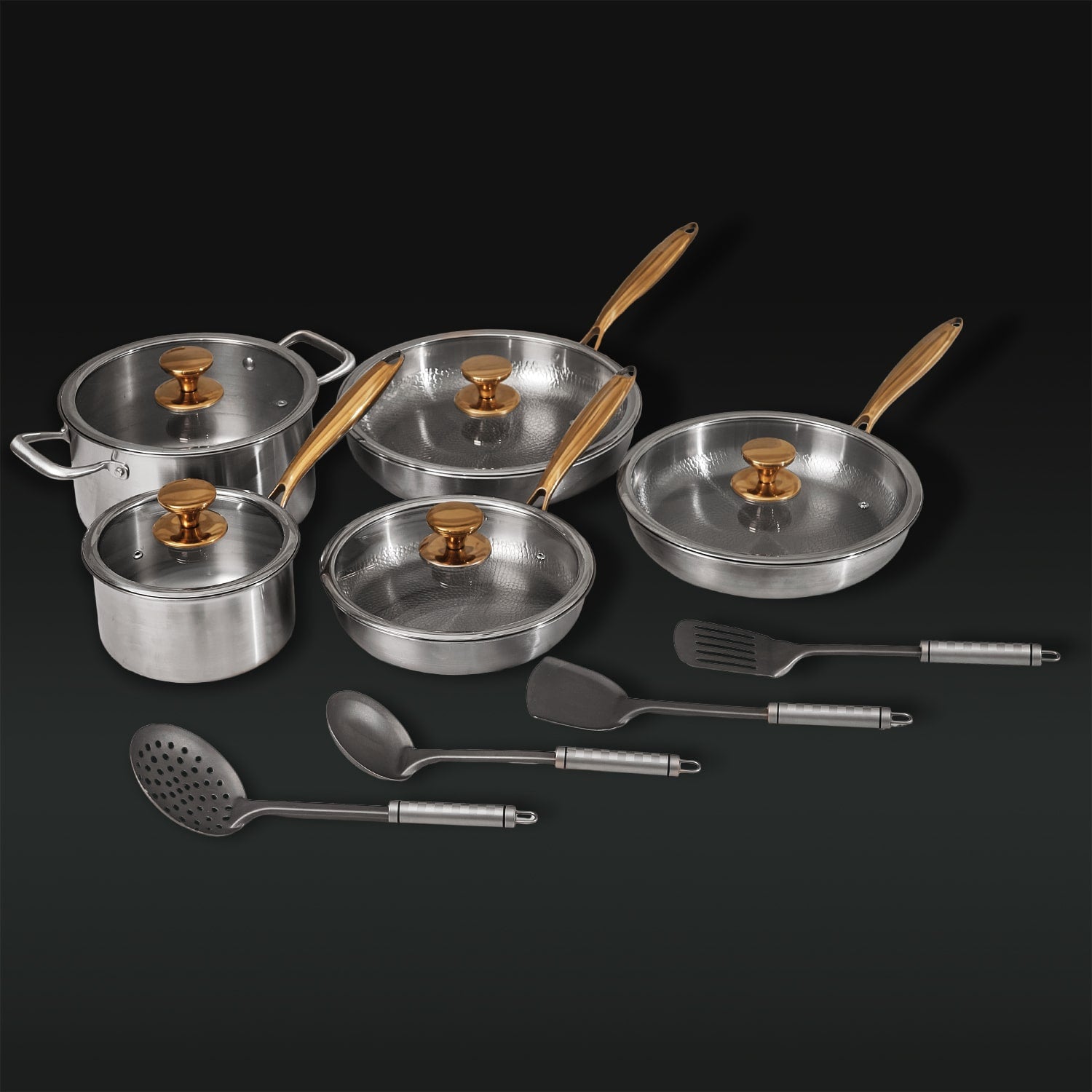 Pure Titanium Classic Cookware Set (14 Piece)