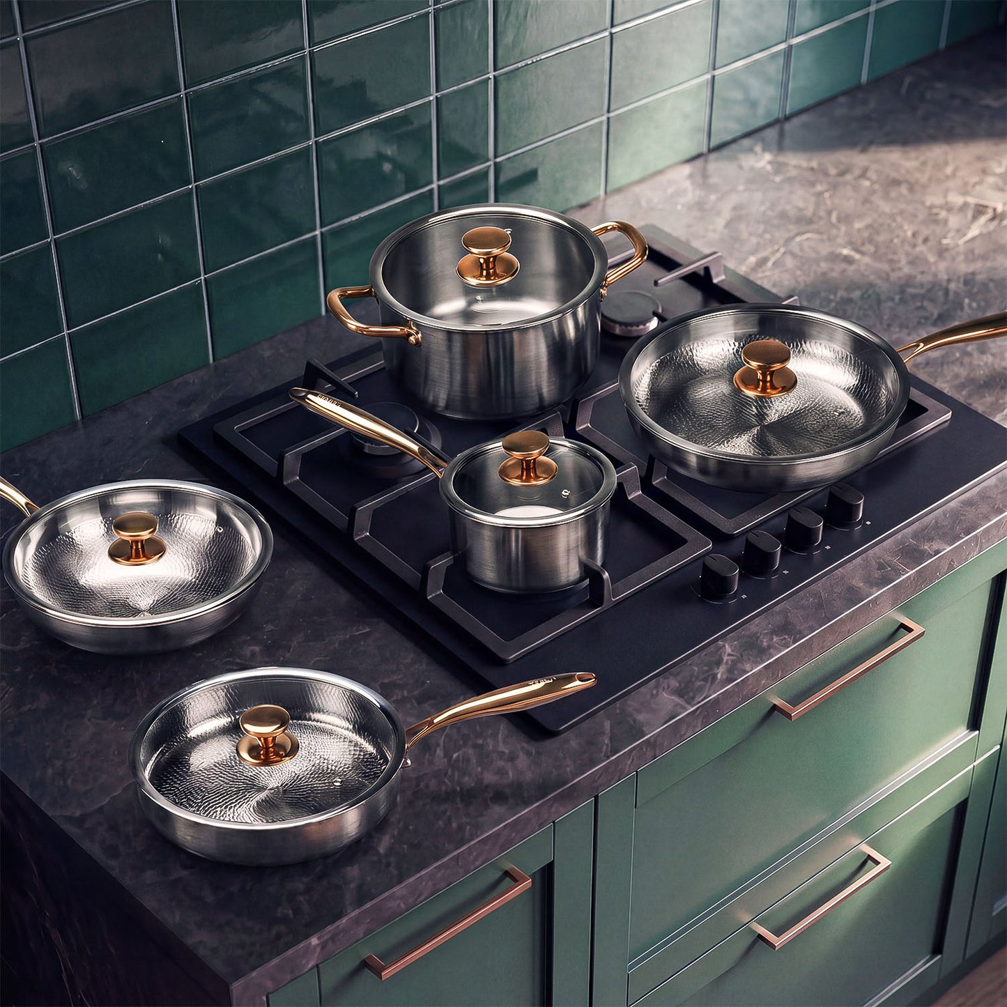 Complete Signature Titanium Cookware Set (14 Piece)