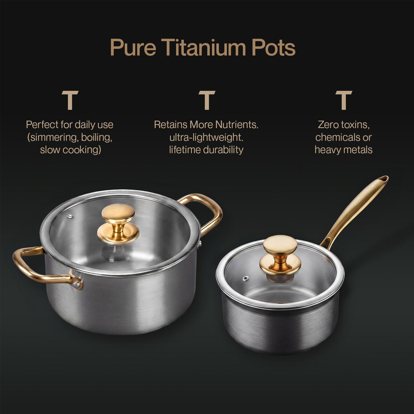 Complete Classic Titanium Cookware Set (14 Piece) - Special Offer
