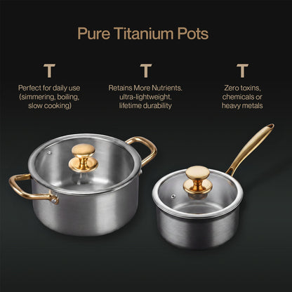 Complete Classic Titanium Cookware Set (14 Piece) - Special Offer