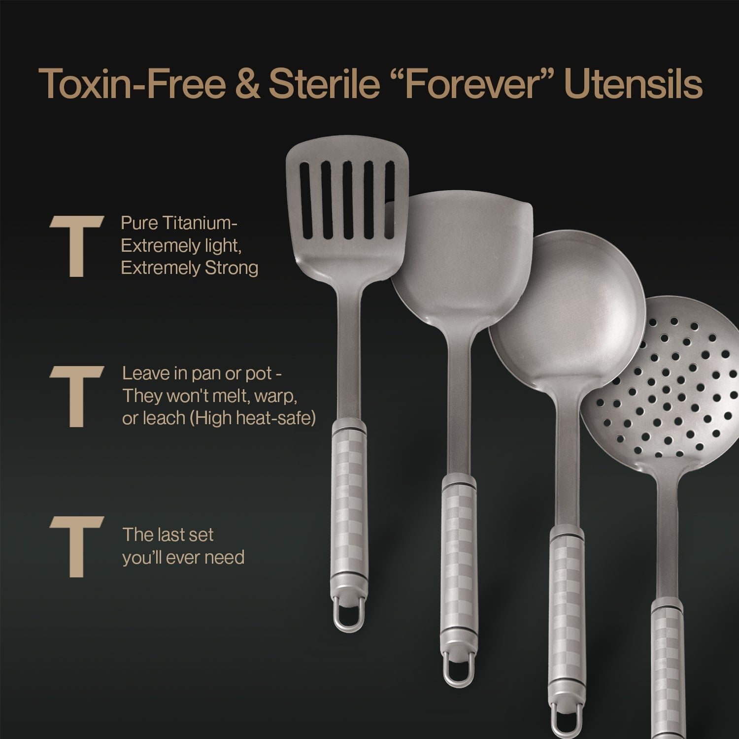 Taima® 100% Pure Titanium Spatula Utensils